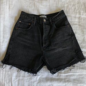 Agolde Dee Exhibit Black Shorts